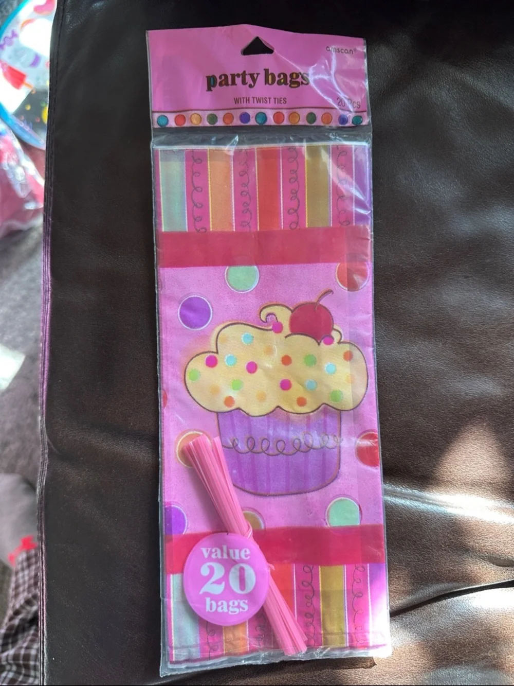 New Bundle of Pink Cupcake Party Bags